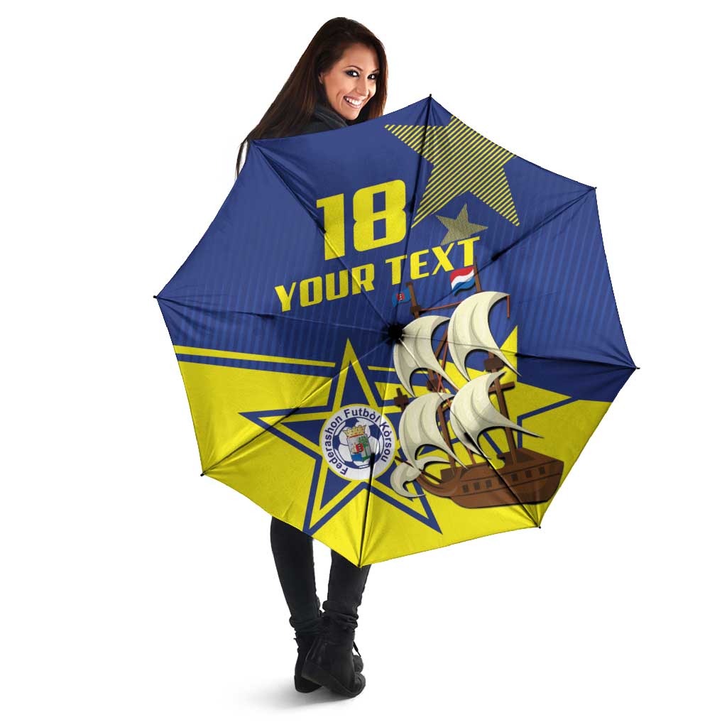 Curacao Football Pride Custom Umbrella La Familia Azul Go Champions - Wonder Print Shop