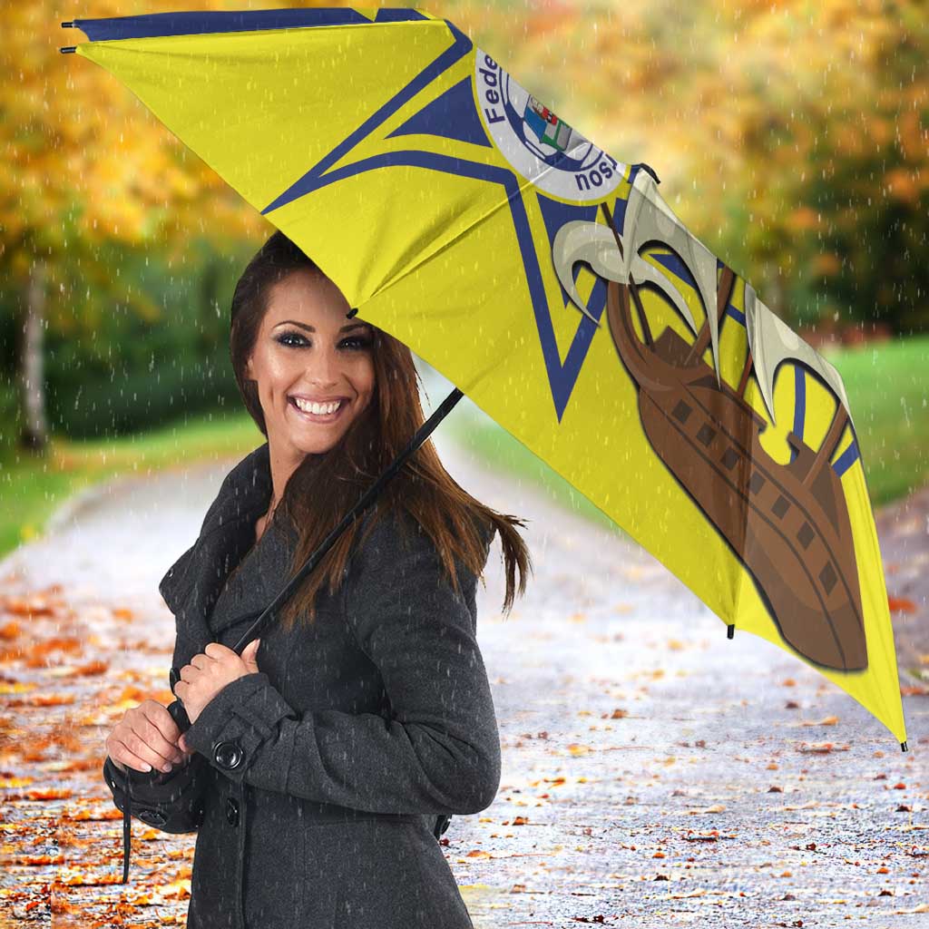 Curacao Football Pride Custom Umbrella La Familia Azul Go Champions - Wonder Print Shop