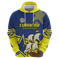 Curacao Football Pride Custom Zip Hoodie La Familia Azul Go Champions - Wonder Print Shop