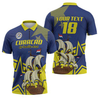 Curacao Football Pride Custom Zipper Polo Shirt La Familia Azul Go Champions - Wonder Print Shop