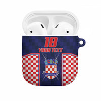 Custom Croatia Football AirPods Case Hrvatska Chessboard Heritage - Wonder Print Shop