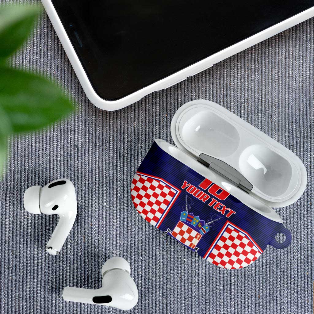 Custom Croatia Football AirPods Case Hrvatska Chessboard Heritage - Wonder Print Shop