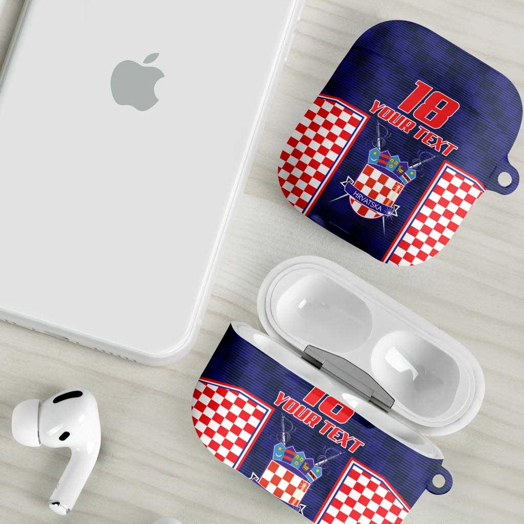 Custom Croatia Football AirPods Case Hrvatska Chessboard Heritage - Wonder Print Shop