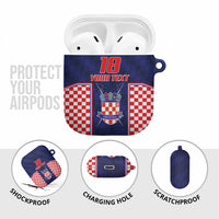 Custom Croatia Football AirPods Case Hrvatska Chessboard Heritage - Wonder Print Shop