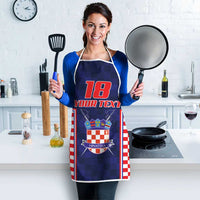 Custom Croatia Football Apron Hrvatska Chessboard Heritage - Wonder Print Shop