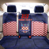 Custom Croatia Football Back Car Seat Cover Hrvatska Chessboard Heritage - Wonder Print Shop