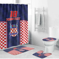 Custom Croatia Football Bathroom Set Hrvatska Chessboard Heritage - Wonder Print Shop