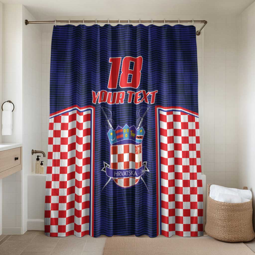 Custom Croatia Football Bathroom Set Hrvatska Chessboard Heritage - Wonder Print Shop