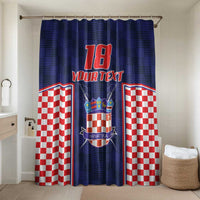 Custom Croatia Football Bathroom Set Hrvatska Chessboard Heritage - Wonder Print Shop