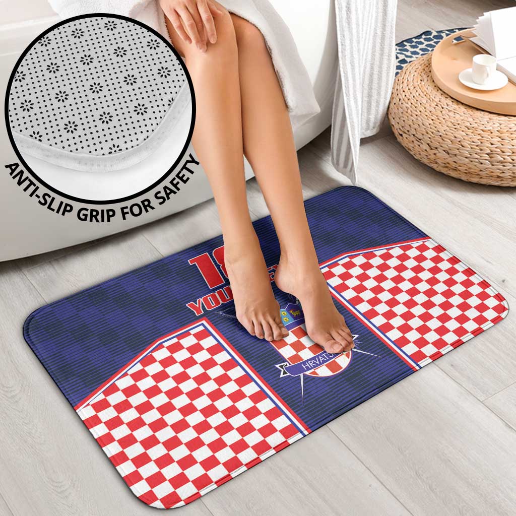 Custom Croatia Football Bathroom Set Hrvatska Chessboard Heritage - Wonder Print Shop