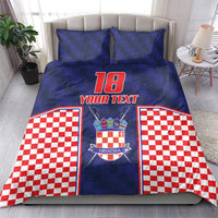 Custom Croatia Football Bedding Set Hrvatska Chessboard Heritage - Wonder Print Shop