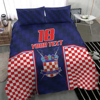 Custom Croatia Football Bedding Set Hrvatska Chessboard Heritage - Wonder Print Shop