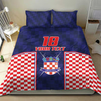 Custom Croatia Football Bedding Set Hrvatska Chessboard Heritage - Wonder Print Shop