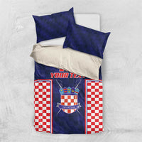 Custom Croatia Football Bedding Set Hrvatska Chessboard Heritage - Wonder Print Shop