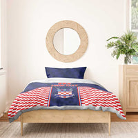Custom Croatia Football Bedding Set Hrvatska Chessboard Heritage - Wonder Print Shop
