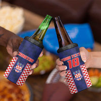 Custom Croatia Football 4 in 1 Can Cooler Tumbler Hrvatska Chessboard Heritage - Wonder Print Shop