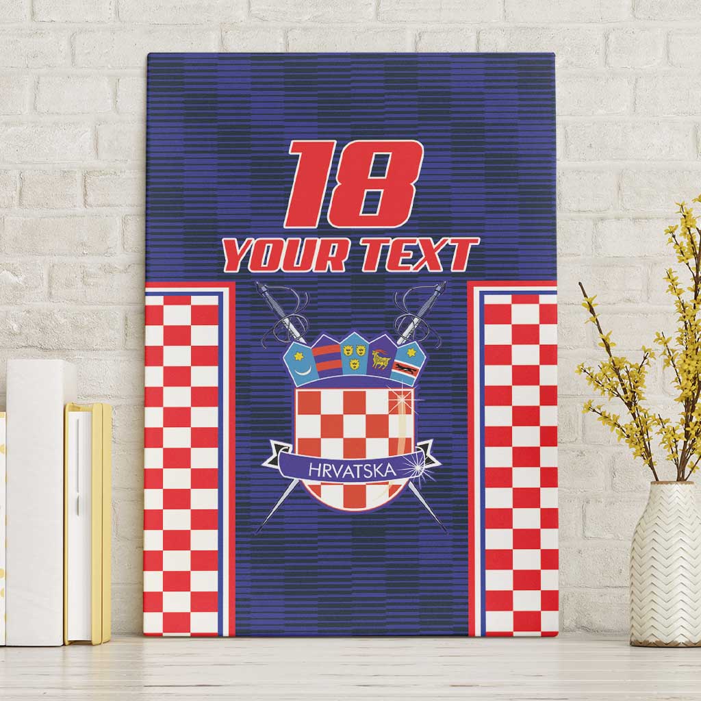 Custom Croatia Football Canvas Wall Art Hrvatska Chessboard Heritage - Wonder Print Shop