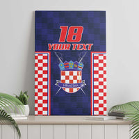 Custom Croatia Football Canvas Wall Art Hrvatska Chessboard Heritage - Wonder Print Shop