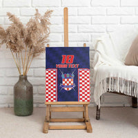 Custom Croatia Football Canvas Wall Art Hrvatska Chessboard Heritage - Wonder Print Shop