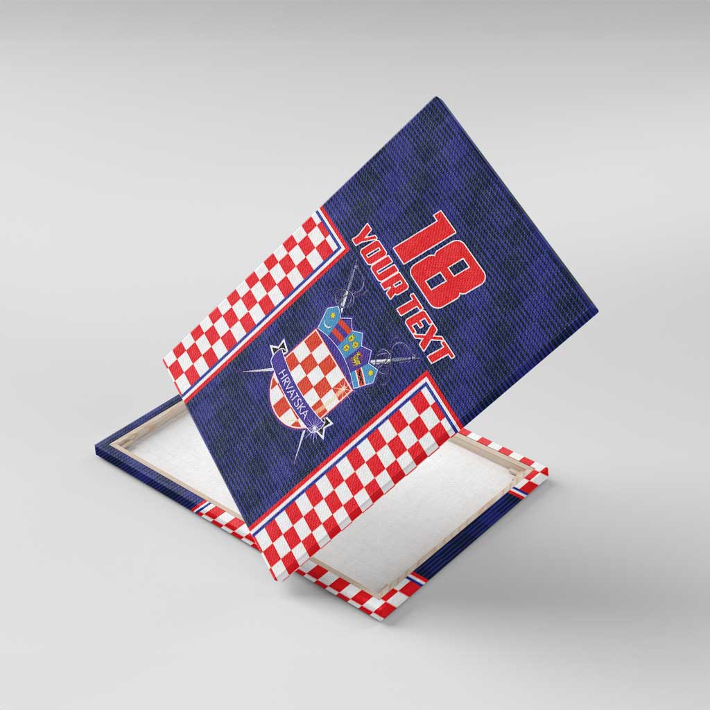 Custom Croatia Football Canvas Wall Art Hrvatska Chessboard Heritage - Wonder Print Shop