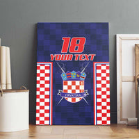 Custom Croatia Football Canvas Wall Art Hrvatska Chessboard Heritage - Wonder Print Shop