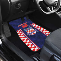 Custom Croatia Football Car Mats Hrvatska Chessboard Heritage - Wonder Print Shop