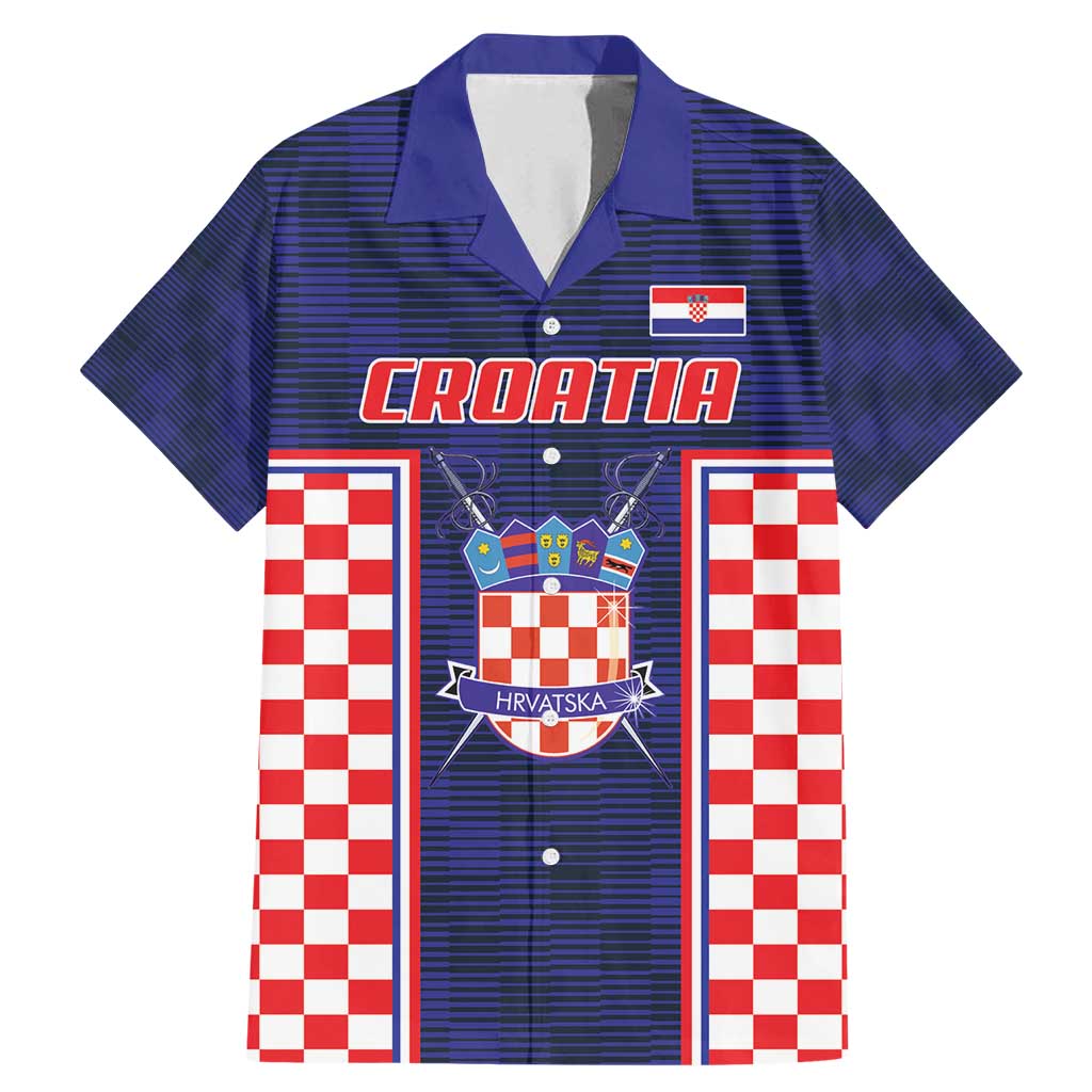 Custom Croatia Football Family Matching Mermaid Dress and Hawaiian Shirt Hrvatska Chessboard Heritage - Wonder Print Shop