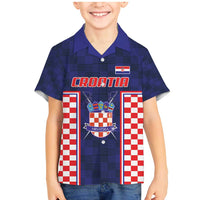Custom Croatia Football Family Matching Mermaid Dress and Hawaiian Shirt Hrvatska Chessboard Heritage - Wonder Print Shop
