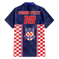 Custom Croatia Football Family Matching Short Sleeve Bodycon Dress and Hawaiian Shirt Hrvatska Chessboard Heritage - Wonder Print Shop