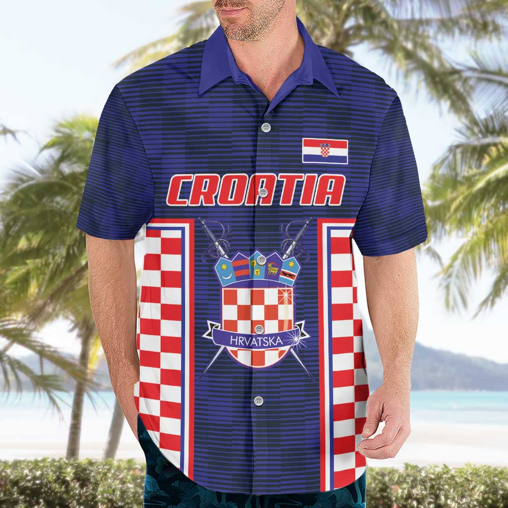 Custom Croatia Football Hawaiian Shirt Hrvatska Chessboard Heritage - Wonder Print Shop