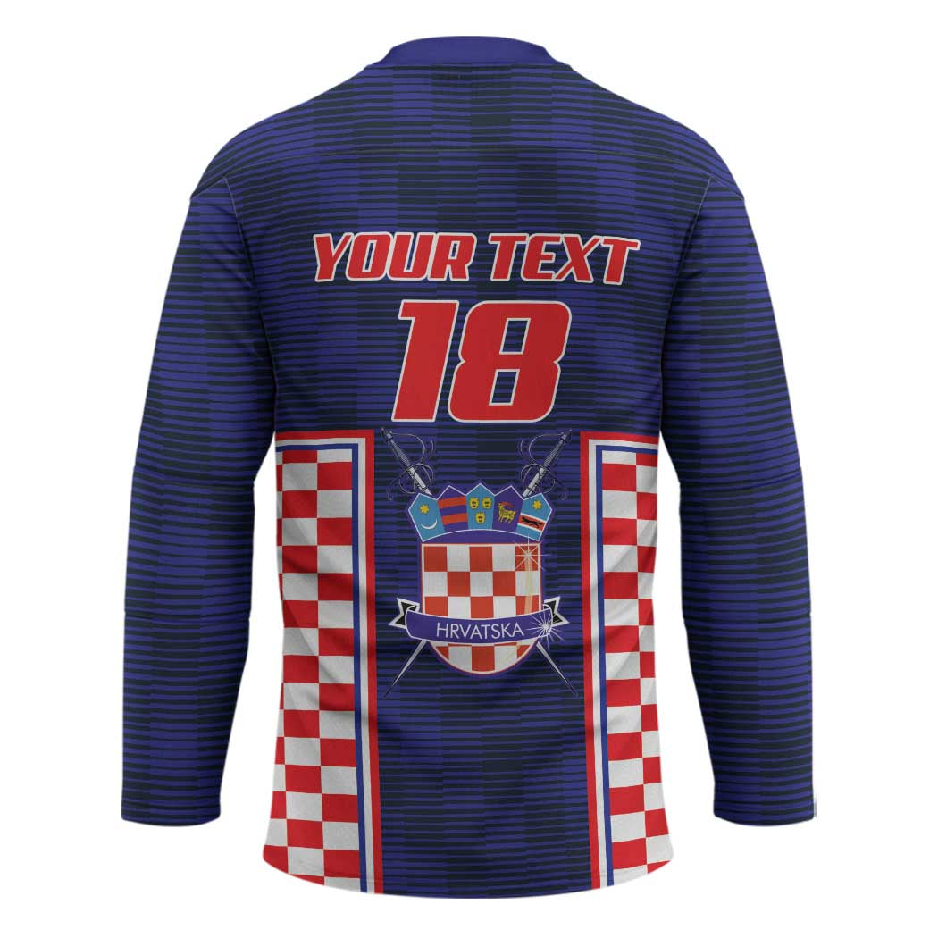 Custom Croatia Football Hockey Jersey Hrvatska Chessboard Heritage - Wonder Print Shop