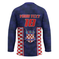 Custom Croatia Football Hockey Jersey Hrvatska Chessboard Heritage - Wonder Print Shop