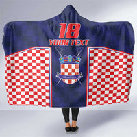 Custom Croatia Football Hooded Blanket Hrvatska Chessboard Heritage - Wonder Print Shop