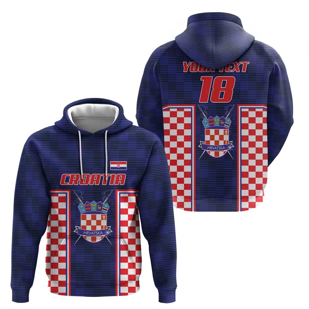 Custom Croatia Football Hoodie Hrvatska Chessboard Heritage - Wonder Print Shop