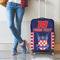 Custom Croatia Football Luggage Cover Hrvatska Chessboard Heritage - Wonder Print Shop