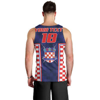Custom Croatia Football Men Tank Top Hrvatska Chessboard Heritage - Wonder Print Shop