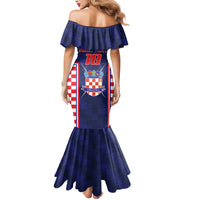 Custom Croatia Football Mermaid Dress Hrvatska Chessboard Heritage - Wonder Print Shop
