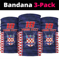 Custom Croatia Football Neck Gaiter Hrvatska Chessboard Heritage - Wonder Print Shop
