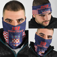 Custom Croatia Football Neck Gaiter Hrvatska Chessboard Heritage - Wonder Print Shop