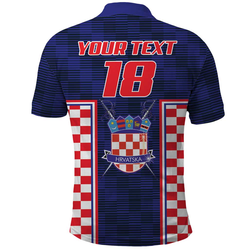 Custom Croatia Football Polo Shirt Hrvatska Chessboard Heritage - Wonder Print Shop