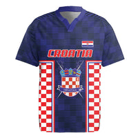 Custom Croatia Football Rugby Jersey Hrvatska Chessboard Heritage - Wonder Print Shop