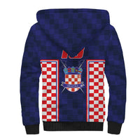 Custom Croatia Football Sherpa Hoodie Hrvatska Chessboard Heritage - Wonder Print Shop