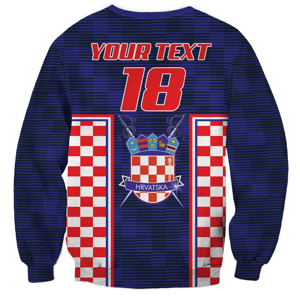 Custom Croatia Football Sweatshirt Hrvatska Chessboard Heritage - Wonder Print Shop