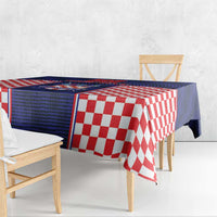 Custom Croatia Football Tablecloth Hrvatska Chessboard Heritage - Wonder Print Shop