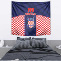 Custom Croatia Football Tapestry Hrvatska Chessboard Heritage - Wonder Print Shop