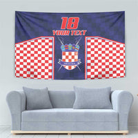 Custom Croatia Football Tapestry Hrvatska Chessboard Heritage - Wonder Print Shop