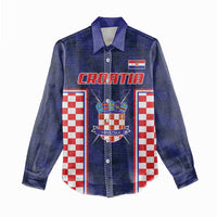 Custom Croatia Football Women Casual Shirt Hrvatska Chessboard Heritage - Wonder Print Shop
