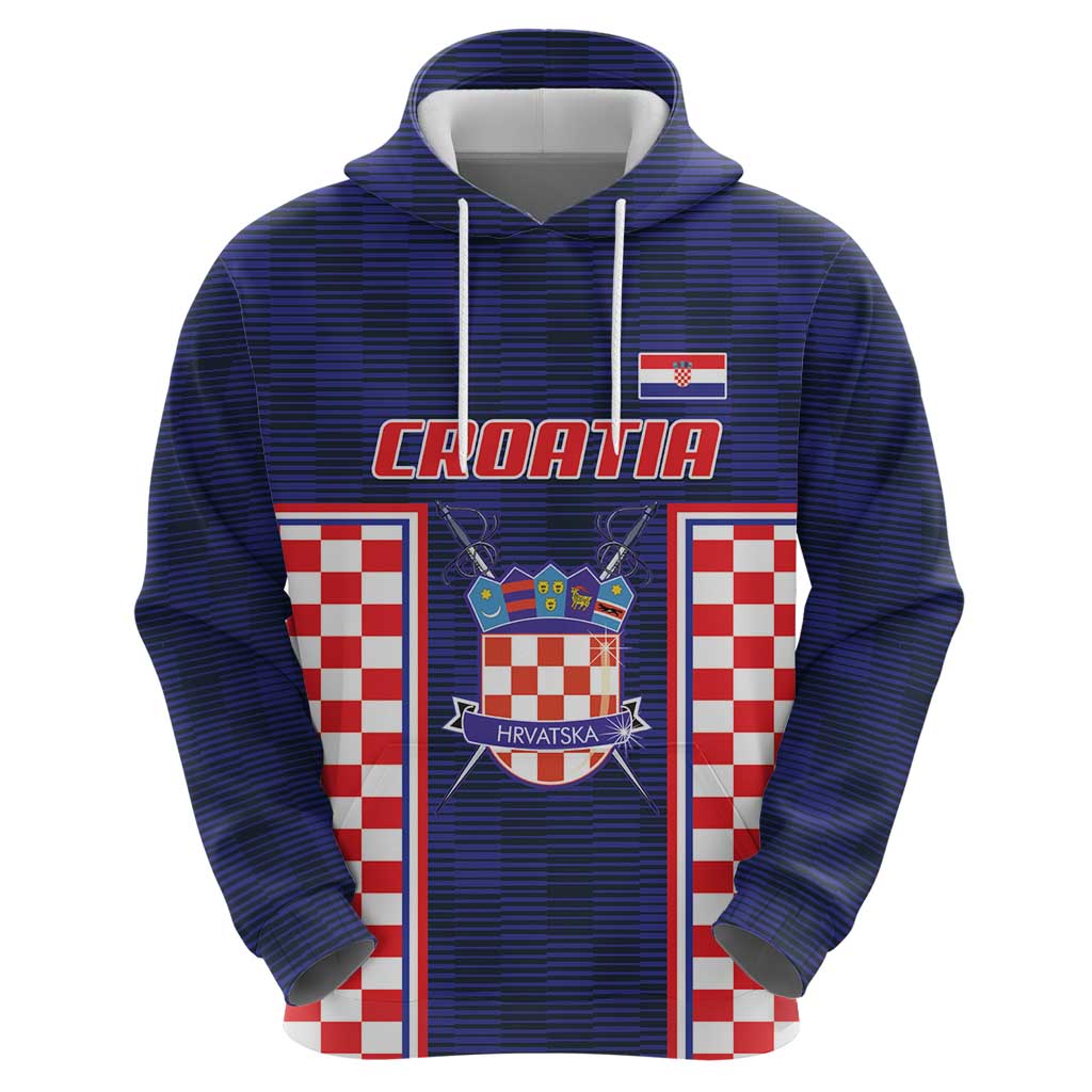 Custom Croatia Football Zip Hoodie Hrvatska Chessboard Heritage - Wonder Print Shop