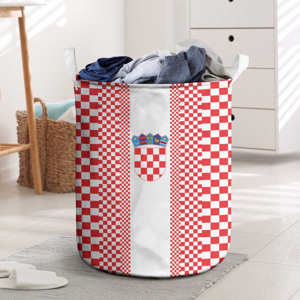 Croatia Football Laundry Basket Vatreni Hrvatska Sporty Style - Wonder Print Shop