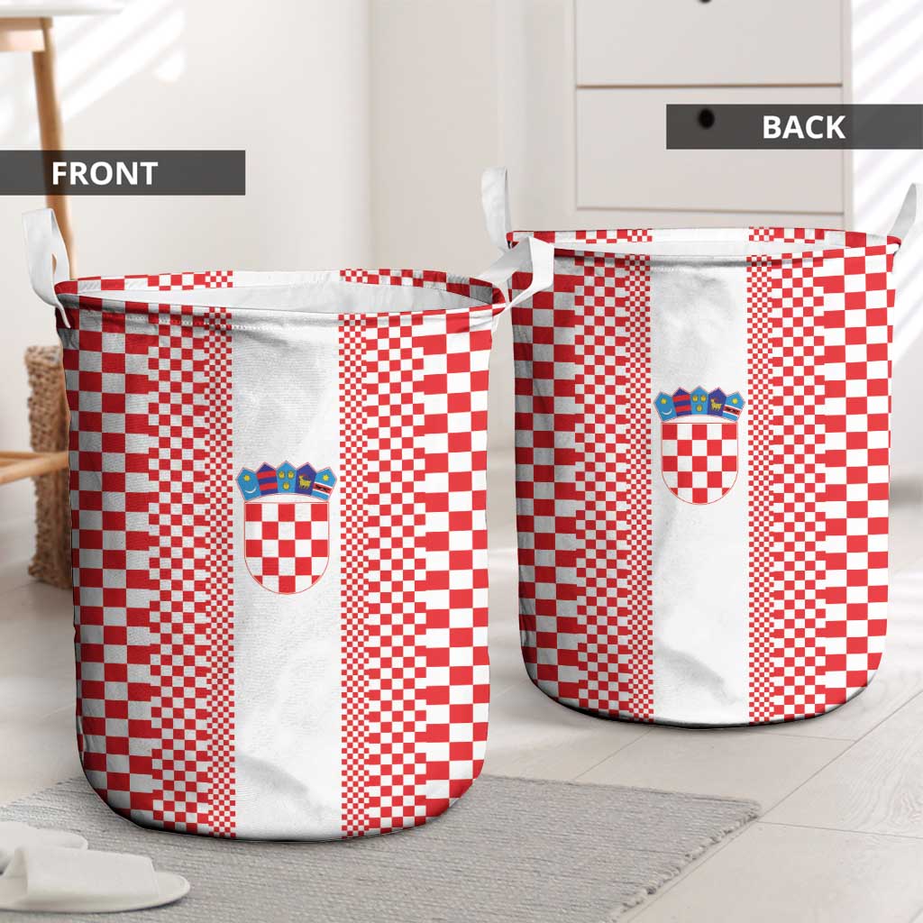 Croatia Football Laundry Basket Vatreni Hrvatska Sporty Style - Wonder Print Shop
